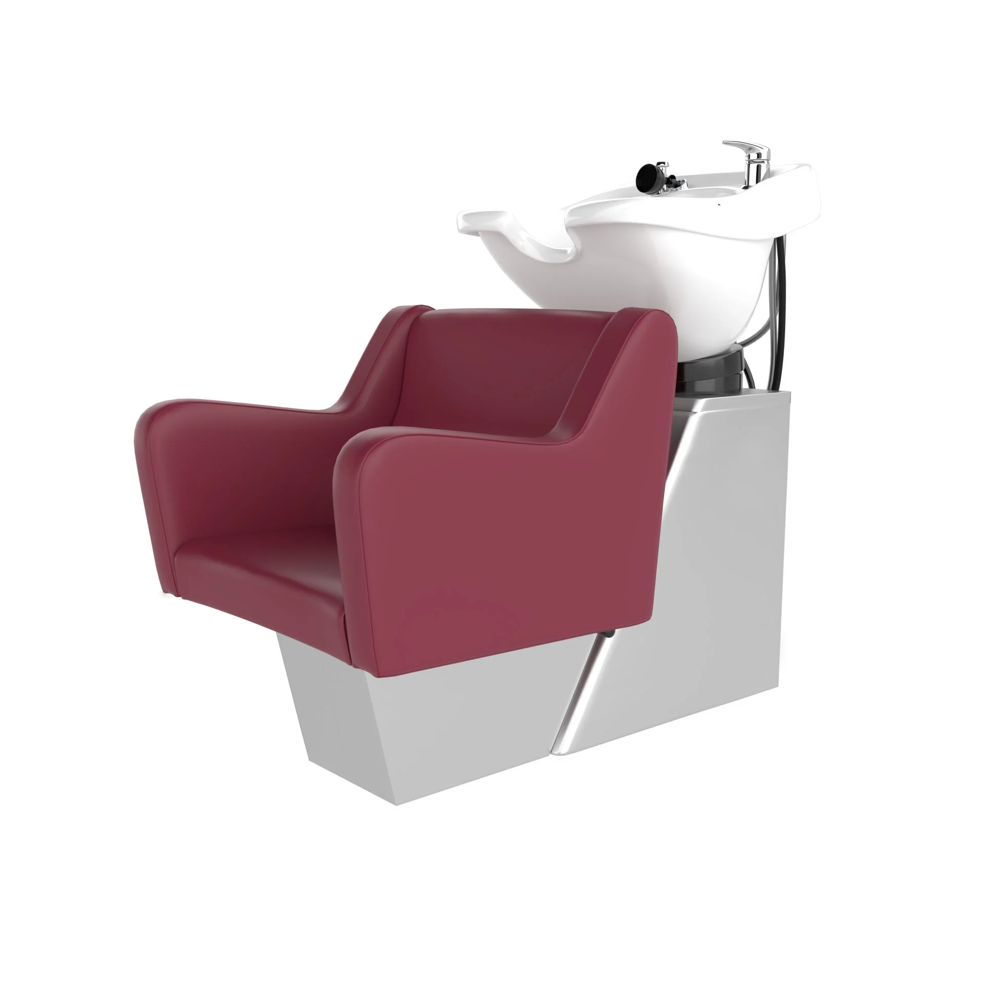 Hutton Backwash Shuttle Shampoo on Veeco Brushed Stainless Steel Chassis