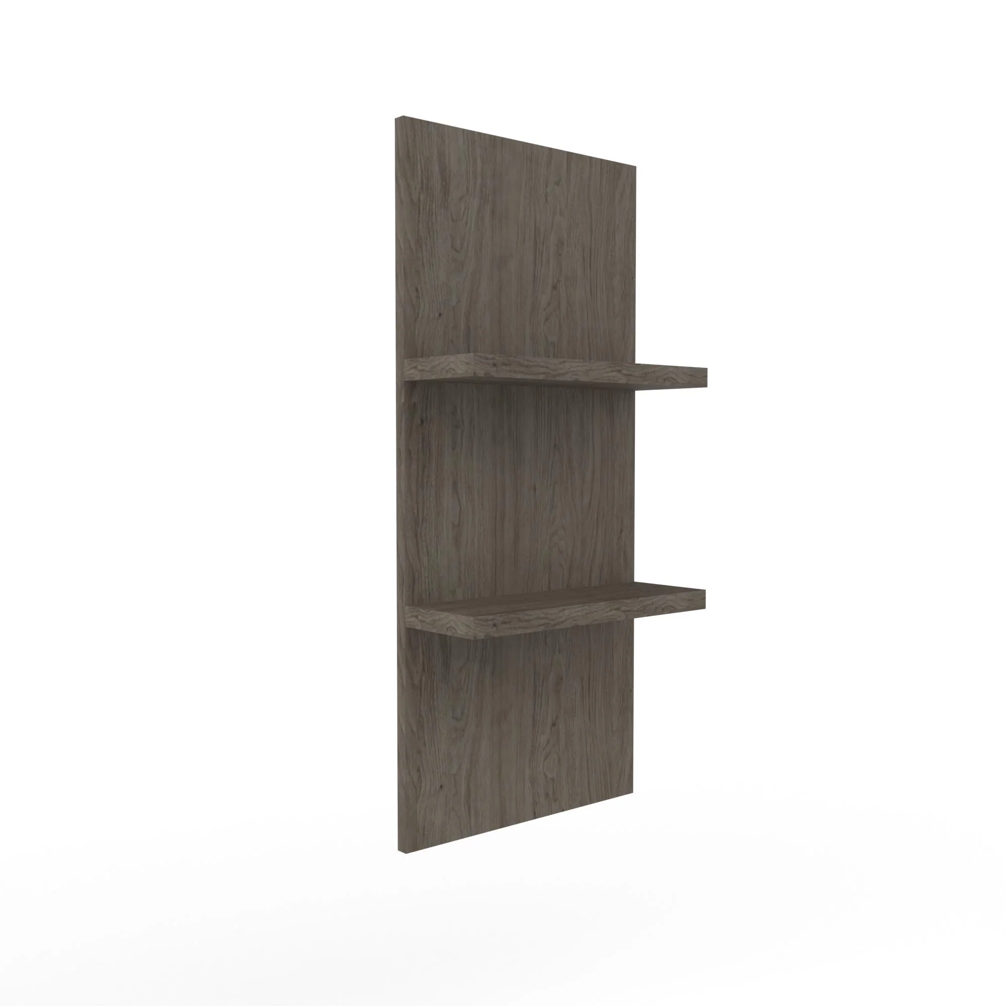 Styling station floating shelves on panel